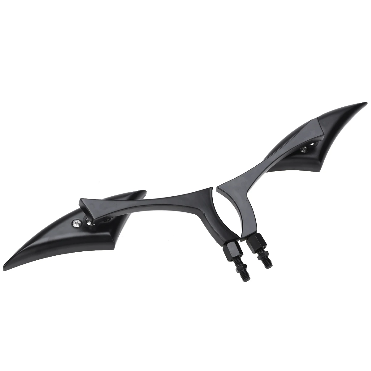 Mayitr 1Pair ABS Integrated CNC Aluminum Rearview Mirrors Black Side Mirror For Motorcycle Cruiser Chopper 8/10MM