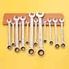 Ratchet Metric Spanner Open End and Ring Wrenches Tool Ratchet Handle Wrench Set Key Set and Nut Tools ► Photo 1/6