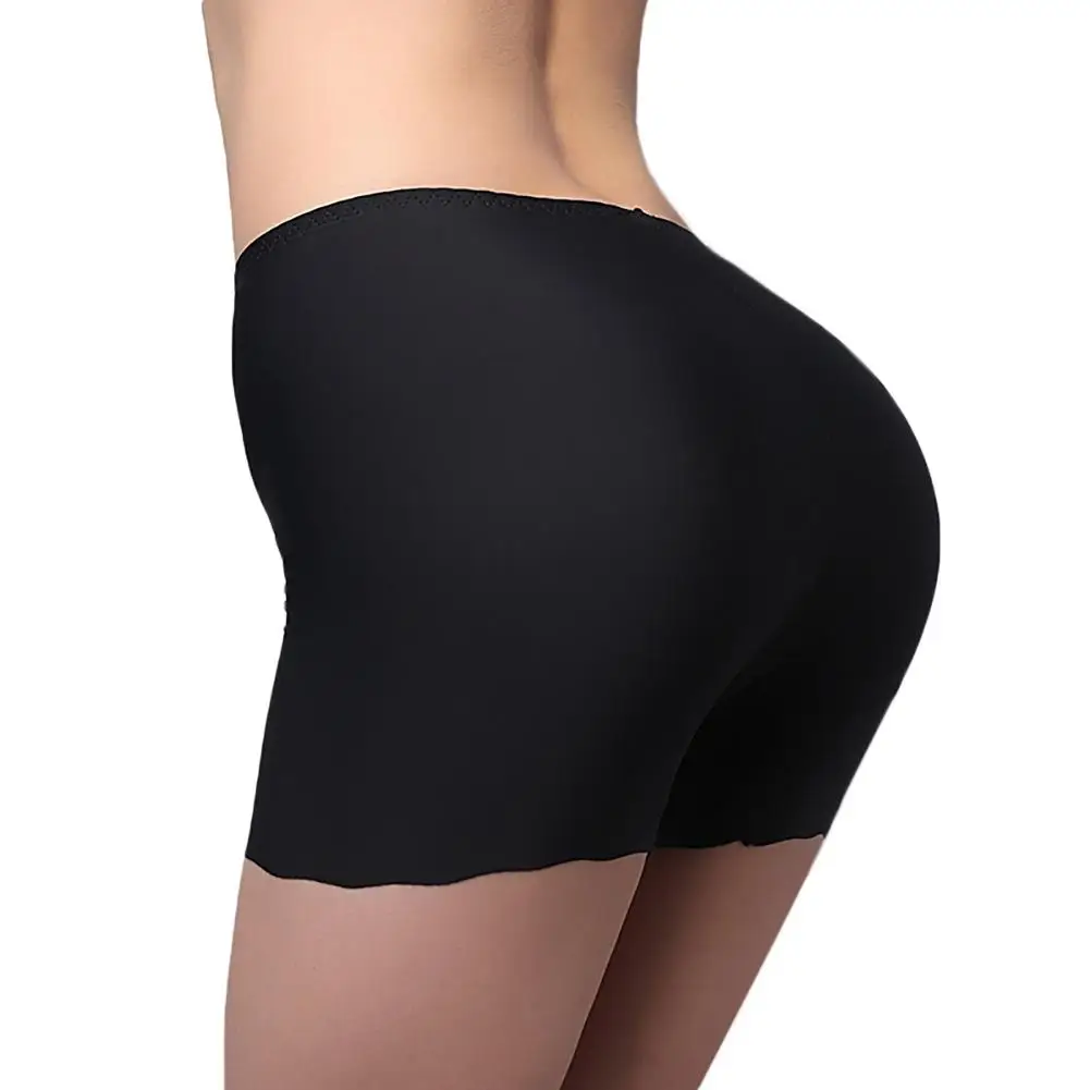 

MISSKY 2019 Women Soft Cotton Seamless Safety Short Pants Summer Under Skirt Shorts Modal Ice Silk Breathable Short Tights