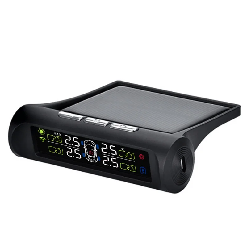 

Solar/USB Tire Air Pressure Gauge Meter Set Digital LCD Display Car Wheel Tyre Diagnostic Tools YAN88