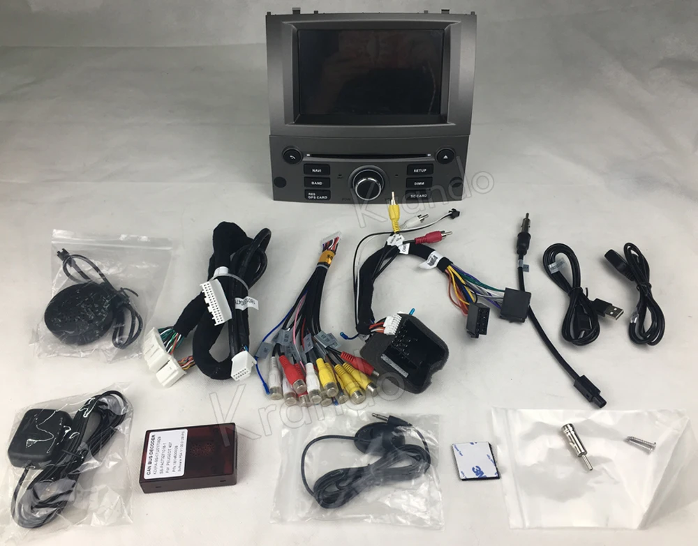 Clearance Krando Android 8.0 car dvd player multimedia for peugeot 407 2004-2010 radio gps navigation system WIFI 3G Playstore AC 15