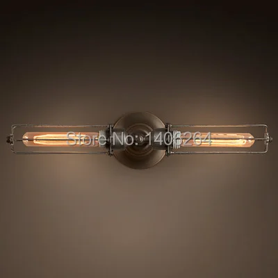 Винтажная Ретро Скандинавская трубка Эдисона с 2 лампами простая Промышленная