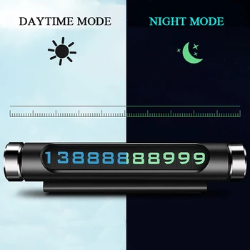 

Car Styling Temporary Parking Card Luminous Phone Number Card Plate Telephone Number Card Car Sticker