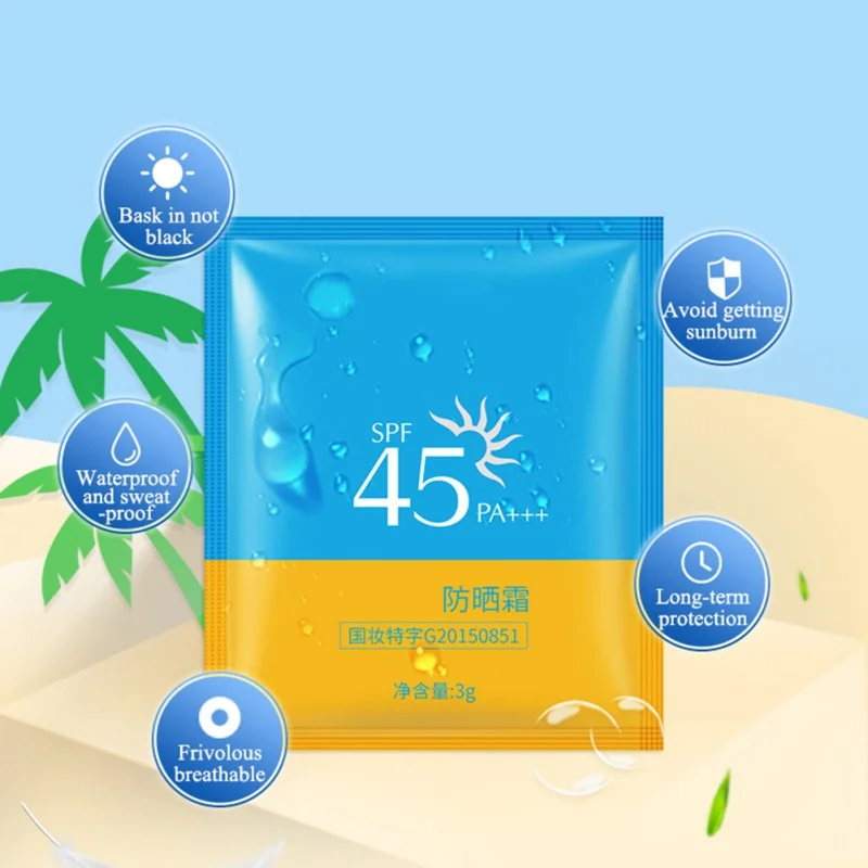 Солнцезащитный крем для лица, отбеливающий крем SPF45+ солнцезащитный крем против старения, увлажняющий освежающий, не жирный уход за кожей