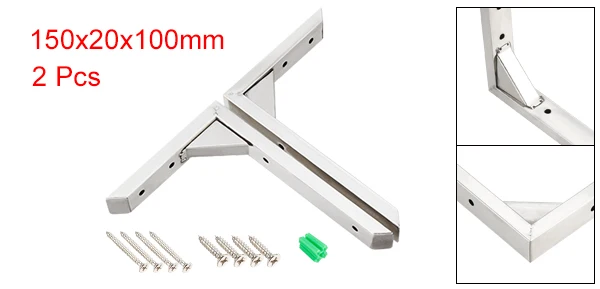 6-inch Angle Bracket, 90 Degree L Shaped, Wall Mounted Shelf Support Corner Brace 2pcs (2)