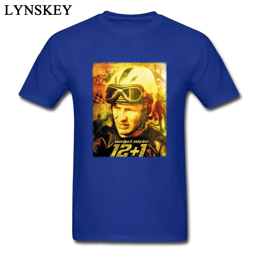 Birthday Tops Shirts for Students 2017 Popular Summer O-Neck Cotton Short Sleeve T-shirts Angel Nieto 1 Picture Casual Tee-Shirt blue