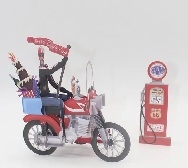 Carte Danniversaire Biker Carte Acheter Heureux Pourpre Motard Esprit De La Vie Decoupe Au Laser Perle Carte De Papier Fete Des Peres Match Invitations Fete Danniversaire Multi