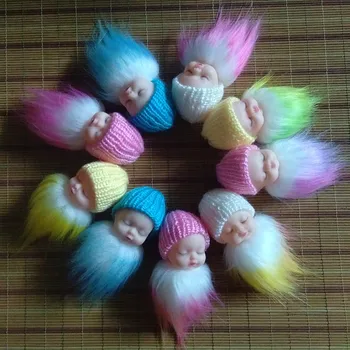 

New Sleep Baby pompom Series Faux Raccoon fur Pompon Irregular Color Combinations Pendant Jewelry Accessories Handicraft
