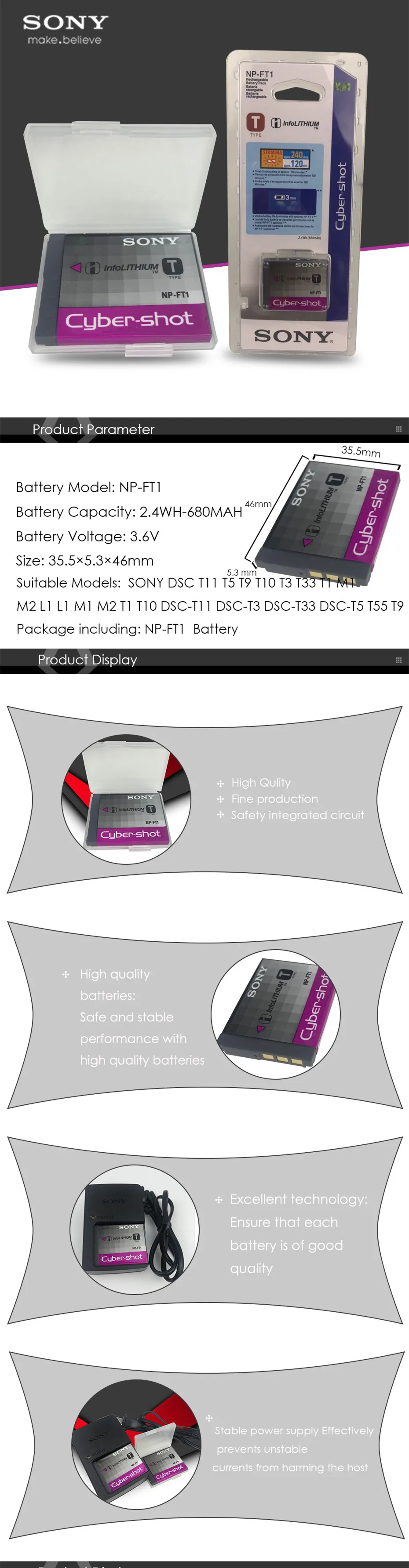 Sony NP-FT1 NP FT1 Камера Батарея комплектующие фотоаппарата sony DSC T11 T5 T9 T10 T3 T33 T1 L1 M1 M2 T1 T10 DSC-T11 DSC-T3 DSC-T33 DSC-T5 T55 T9