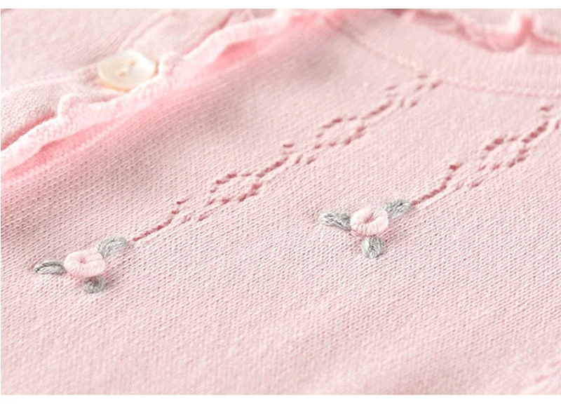 Sweet Flower Baby Sweater Ruffles Baby Girls Cardigan Long Sleeve Knitted Kids Sweater For Girl Spring Autumn Baby Girl Clothing (6)