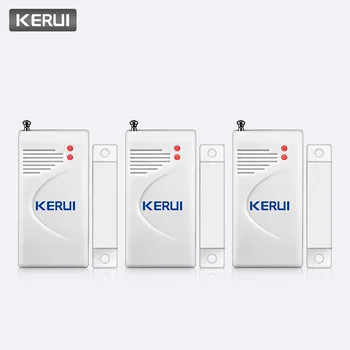 

KERUI 3PCS Wireless Burglar Alarm Magnetic Sensor Smart Security Door Window Sensor Detector for GSM 433MHz Home Alarm System