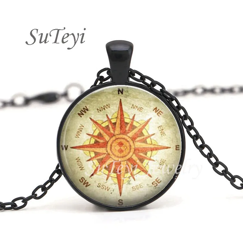 Steampunk Compass Pendant Necklace