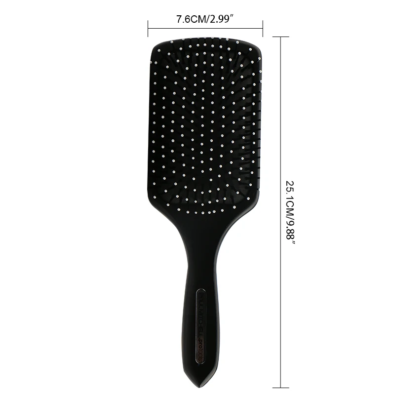 HAWARD Large Square Wooden Hair Paddle Brush Scalp Massage Comb for Womens/Mens Black HAWARD Large Square Wooden Hair Paddle Brush Scalp Massage Comb for Womens/Mens Black