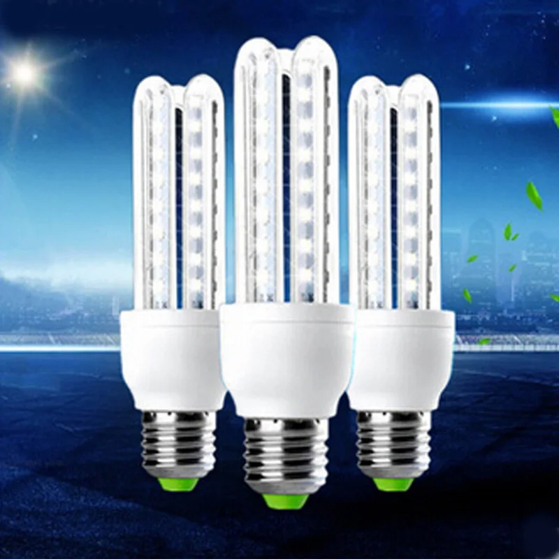

lamp e27 3U 2835 85-265V 9w chip Corn light Christmas lampada led Chandelier Candle Lighting 2pcs