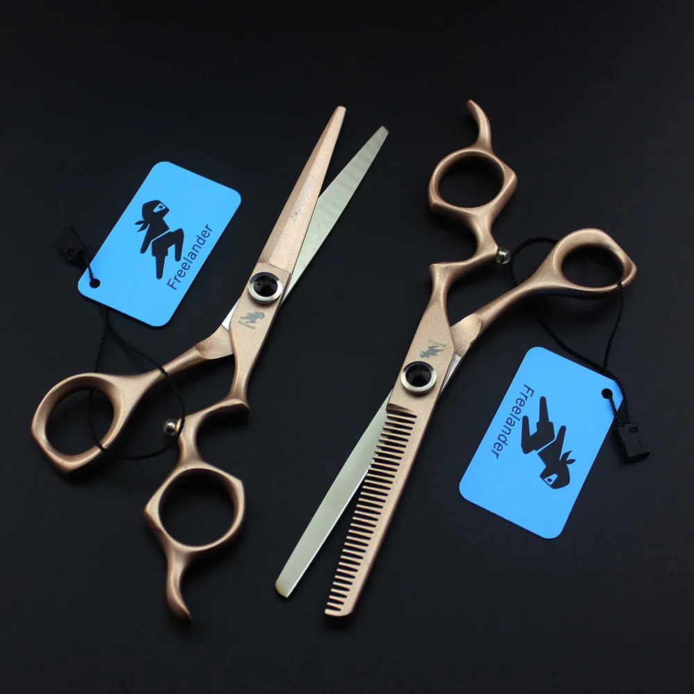 6 дюймов freelander живопись истончение ножницы для стрижки волос Ножи Форма острое лезвие Профессиональный парикмахерских ножниц Парикмахерская инструмент