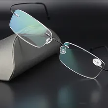 Высокое качество, 3 цвета, унисекс, ультра-светильник, титановый сплав, без оправы, очки для чтения, гибкие, бескаркасные, очки для дальнозоркости