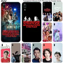 Capa de telefone de silicone stranger things, capa de telefone macia para huawei mate 10 20 lite pro enjoy 9s y9 y7 y6 y5 capa 2019 2018 pro 2017