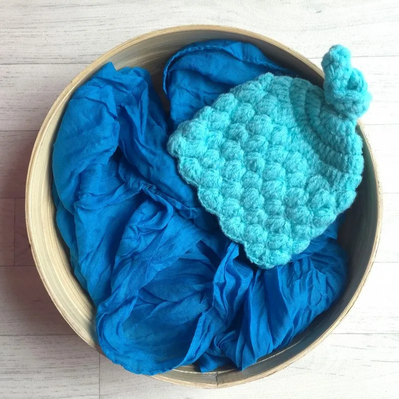 bleu-ocean-set-wrap-coton-bonnet-seance-photo-nouveaux-nes-ref13 (1)