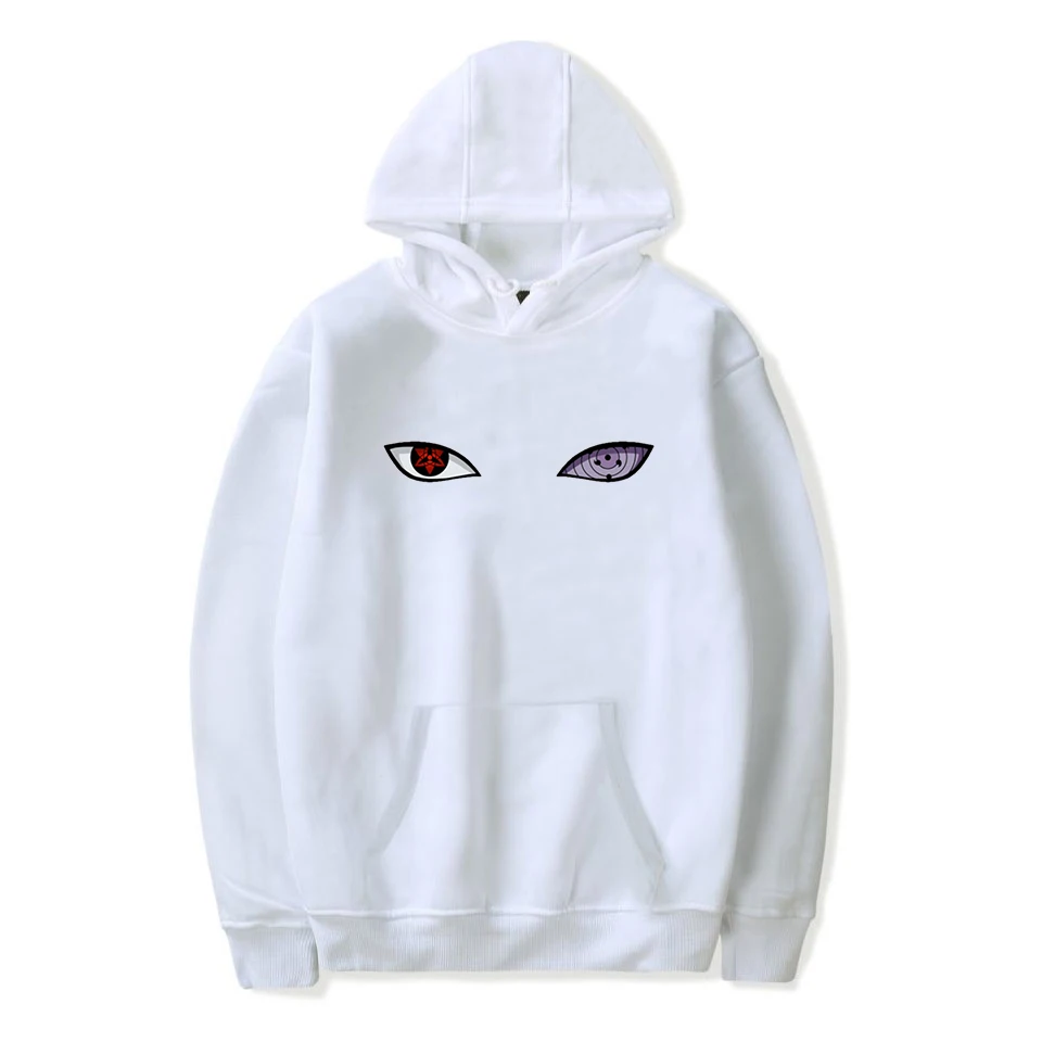 Men's Swagger Eye Embroidered Pullover Hoodie White