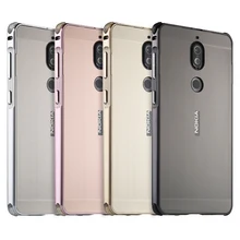 For Nokia 7 Case Luxury Aluminum Bumper Case For Nokia7 Brushed Metal Hard PC Back Cover For Nokia 7 Phone Bag Case 5.2''