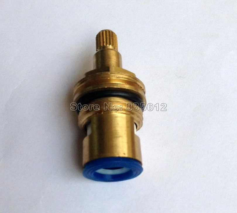 Replacement brass ceramic disc tap valve quarter turn cartridges gland insert 20 teeth (Cold Anti-Clockwise)