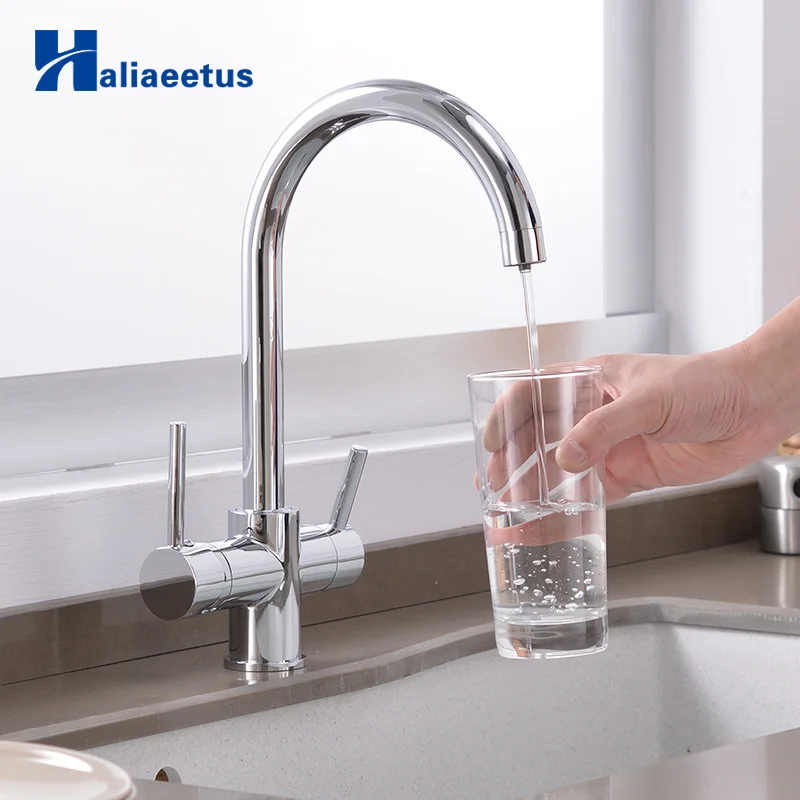 Purification Features Dual Handle Sink Filtered Taps Mixer Crane