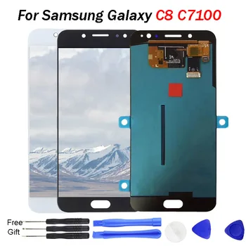 

For SAMSUNG GALAXY C8 LCD Display Amoled Touch Screen Digitizer Assembly For SAMSUNG C8 LCD C7100 C710F Replacement Parts