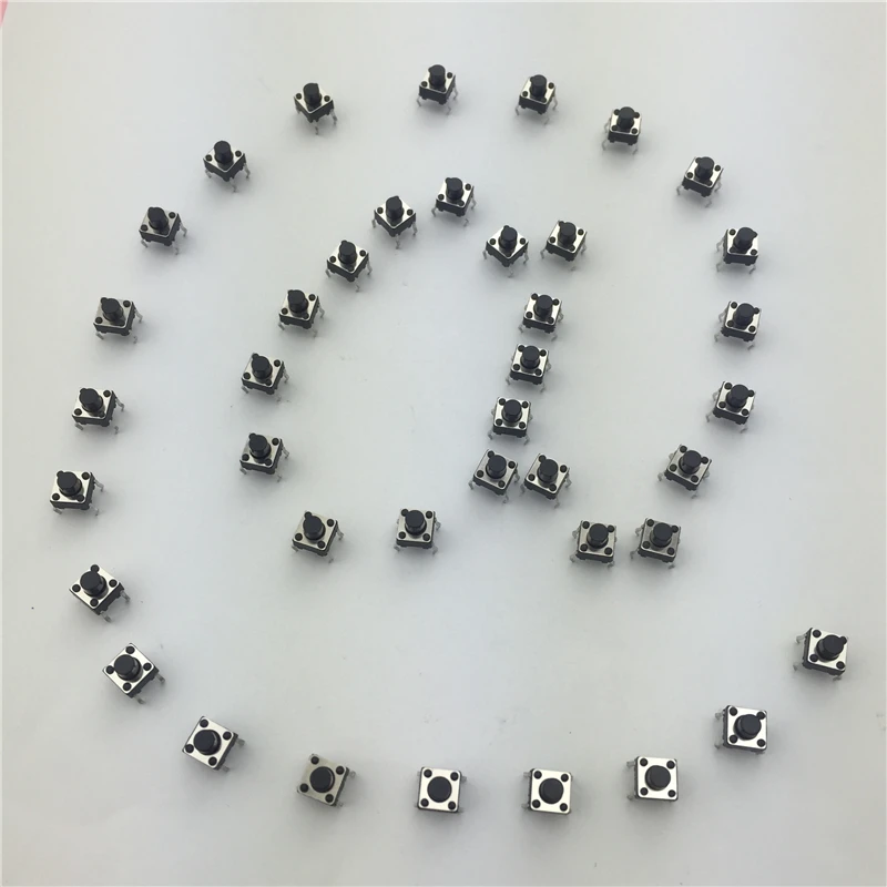 

50pcs/lot 6x6x6MM 4PIN G91 Tactile Tact Push Button Micro Switch Direct Self-Reset DIP Top Copper Free Shipping