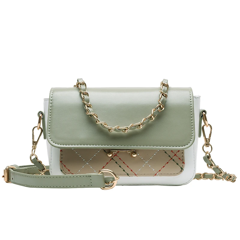 

Kajie Fashion Plaid PU Leather Crossbody Bags Women 2019 Summer Travel Shoulder Messenger Bag Chain Phone Purses And Handbags