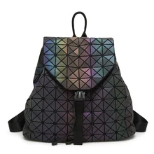 2016 Nouvelle Mode Lumineux Diamant Treillis BaoBao Sac À Dos Voyage Géométrique Femmes Sac Filles Sac D’école Dames Daypacks