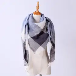 Для женщин леди зима теплая тартан шеи шарф шаль Обёрточная бумага украл плед шарф