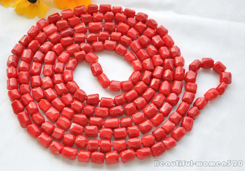 RED X0332 длинные массивные коралловое ожерелье 100 дюйма - Окраска металла: RED