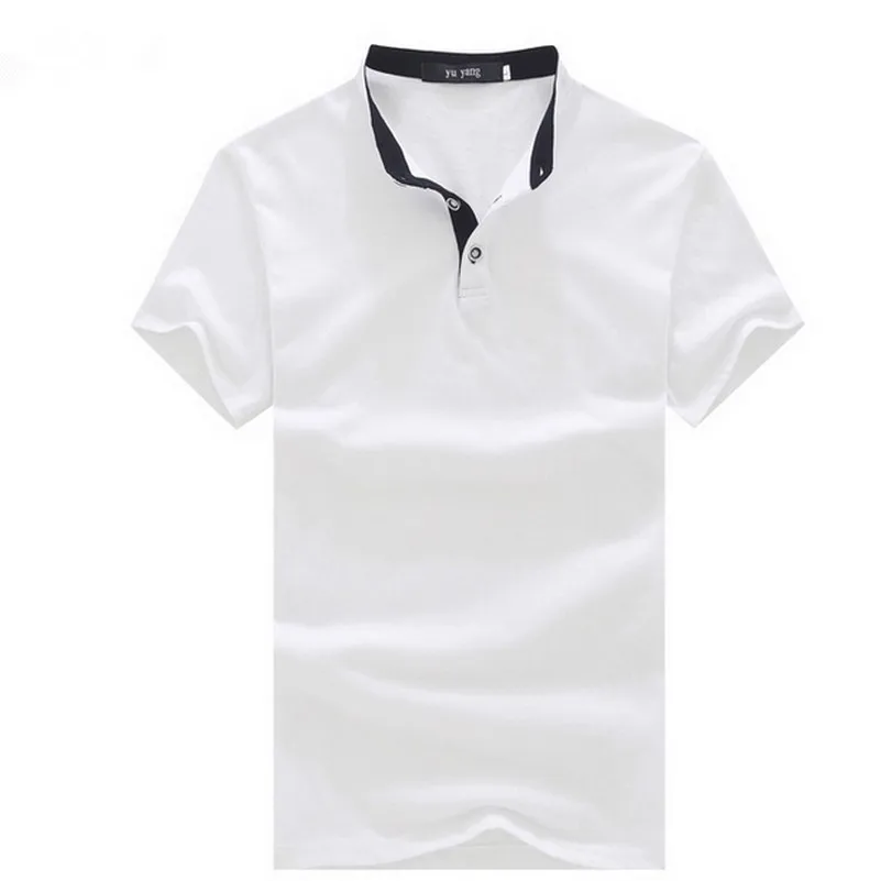 Лето мужская рубашка-поло с короткими рукавами и стоячим воротником Тонкая хорошо подогнанная Мужская Классический Поло Повседневное Polo Ralph