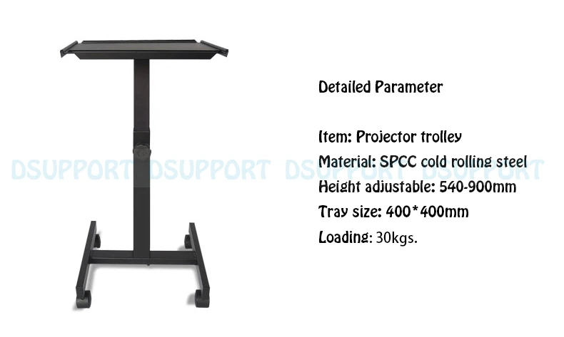 Z05 Projector/ Speaker Stand Trolley With Tray And 360 Degree Universal Wheel