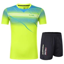 Принт Qucik сухой Бадминтон спортивная одежда Для женщин/Для мужчин, настольный теннис одежда Теннис костюм, бадминтон Одежда наборы 3871