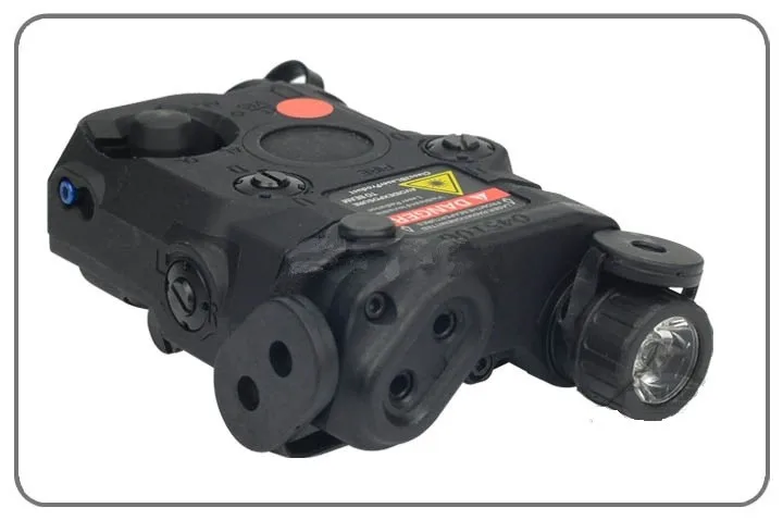 Tactical flashlight AN-PEQ-15 Upgrade Version LED White light + Red laser with IR Lenses black DE (4)