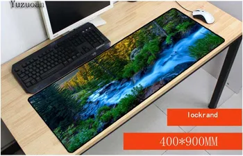 

Yuzuoan River Trees Beautiful Nature Landscape Notbook Computer Large Mousepad Gaming Laptop Table Mat Overlock Gift Mouse Pad