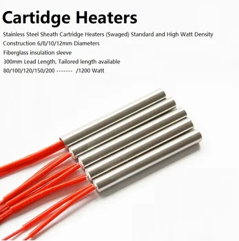 

Stainless Steel Sheath Cartridge Heaters with Glassfiber Sleeves