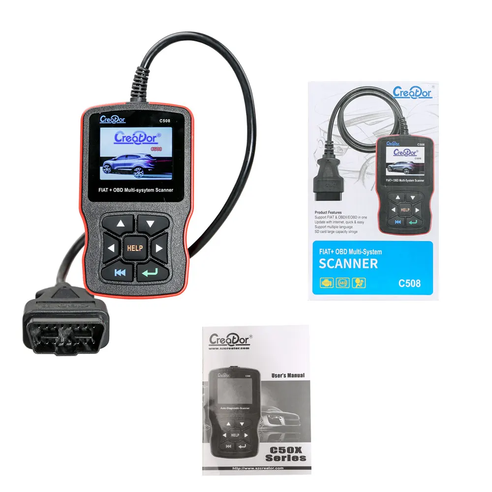 Мультисистема сканера Creator C508 OBDII/EOBD для FIAT/Alfa/Abrath/Lancia подушка безопасности/ABS|airbag