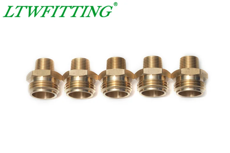 Brass Garden Hose Fitting 5 X New 3//4/" MHT x 3//4/" MIP Brass Hose Adapter
