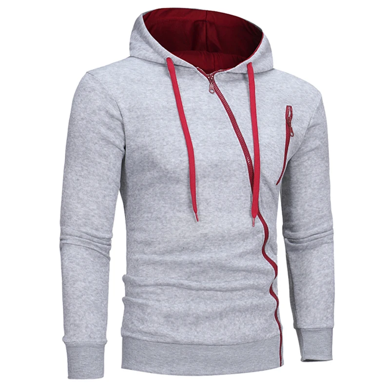 

Bigsweety Men's Hoodies Casual Drawstring Solid Long Sleeve Sweatshirt Male Zipper Slim Hoodies Tracksuit Plus Size
