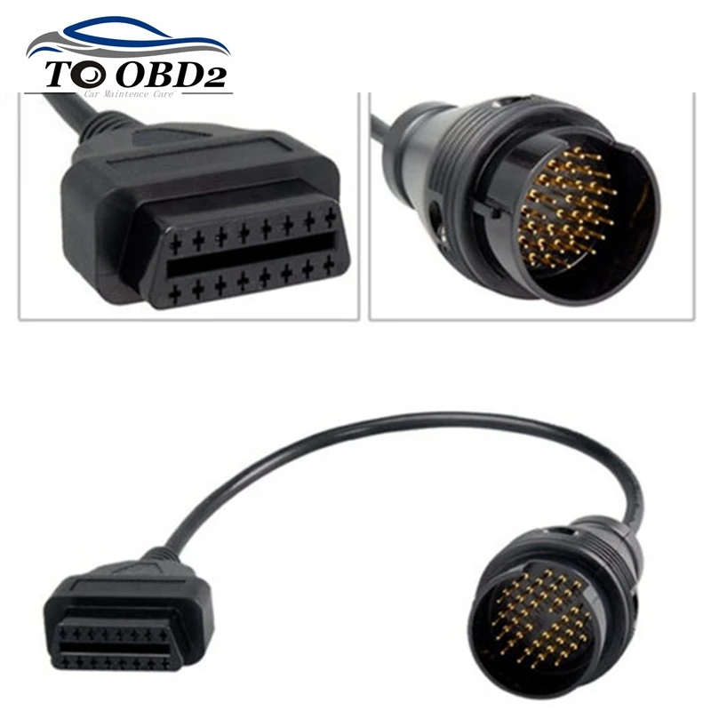 

High Quality For BENZ 38PIN OBDI OBDII Cable Connector For Mercedes for Benz 38Pin to 16Pin Works For MB Serie Vehicles