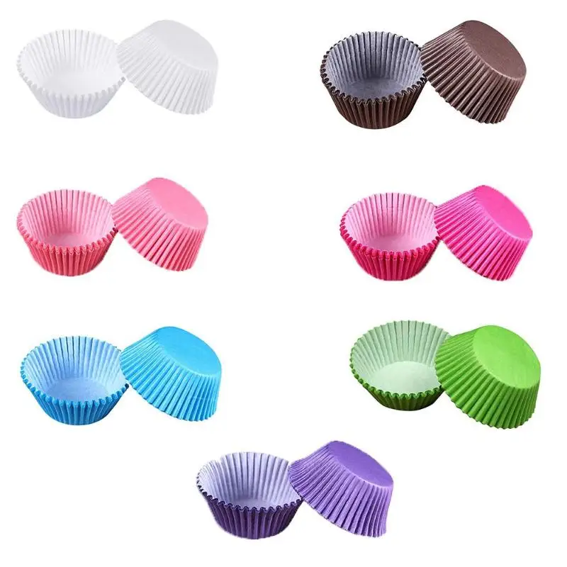 100 шт пирожные мафины бумажные чашки для DIY обертки для кексов Инструменты для выпечки