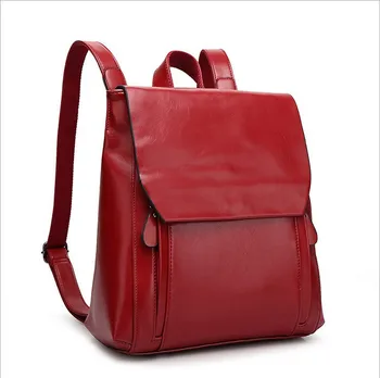

FASHION Genuine Leather Women Backpack Vintage College School Backpack for Teenage Girl Female Natural Leather Backpack New C458