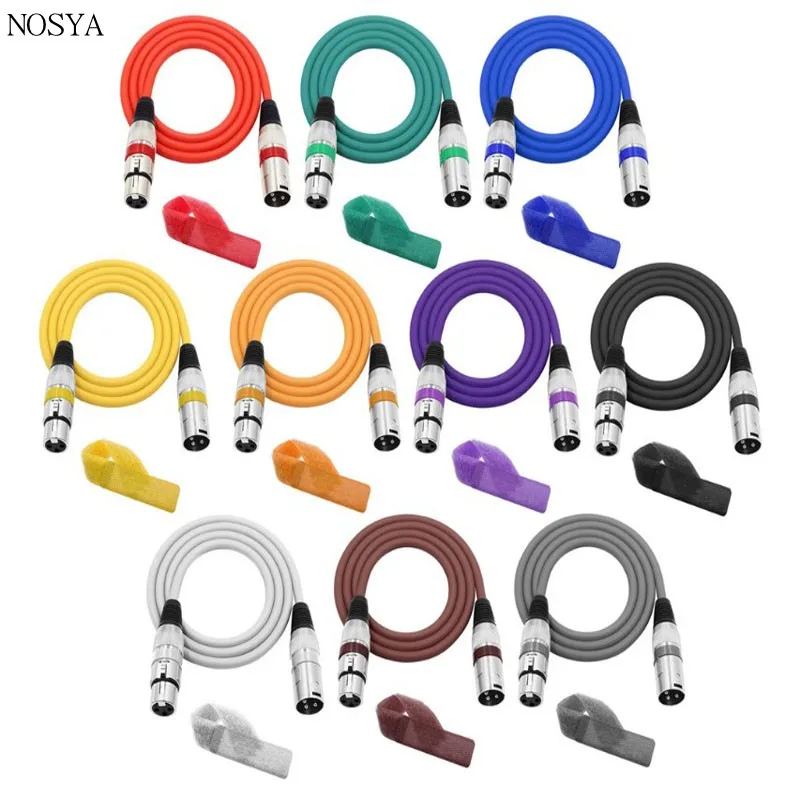

NOSYA 3-pin XLR microphone cable Cannon microphone cable DMX customization 3 feet 10m