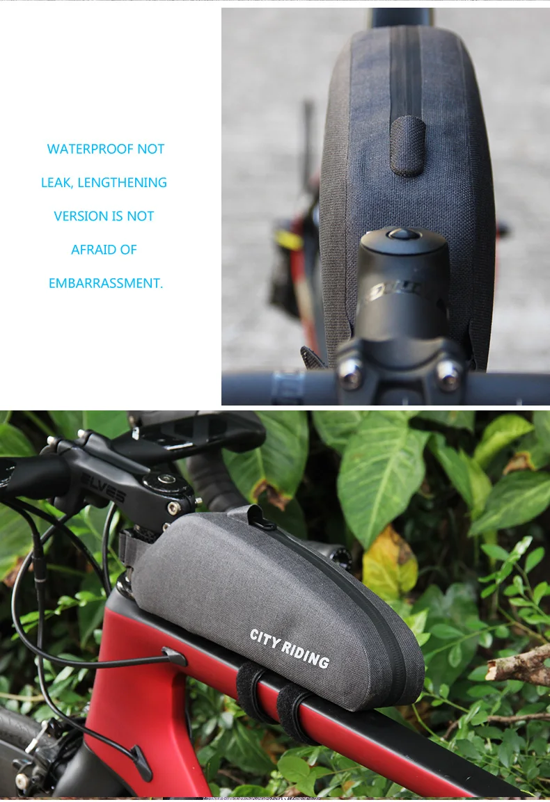 Excellent Mountainpeak Bicycle Bags Waterproof Bike Front Beam Pack Tube Saddle Bag Mountain Bike Saddle Bag  Bike Top Front Tube Bag 21
