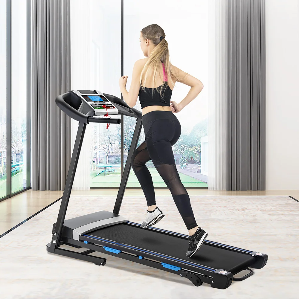 

110V Multifunctional LCD Screen Foldable Treadmills Electric Home Motorized Treadmill 12 Preset Programs Fitness Equipment