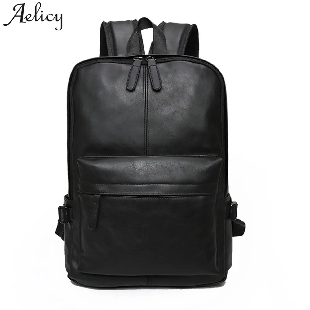 Aelicy de los hombres de cuero de las mujeres Mochila 2019 nuevo diseño de cuero de la PU de las mujeres Mochila estudiante cremallera Mochila Escolar Niña