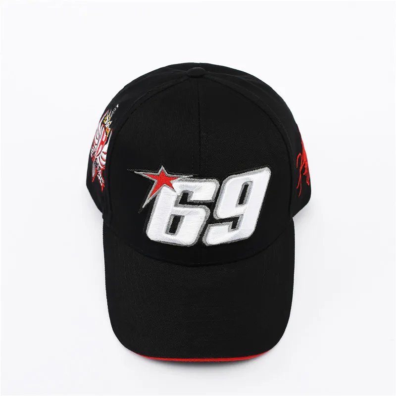 

NEW Black Red Sport Cap Car Motocycle Racing hat MOTO GP Nick Heidfeld 69 Baseball Cap Hats Men Gorra Racing