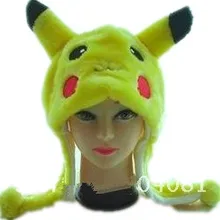 Рождественская зимняя шапка для косплея шапки/много стилей Мультяшные Шляпы Аниме Pokemon Pika chu выступления реквизит плюшевая модная шапка